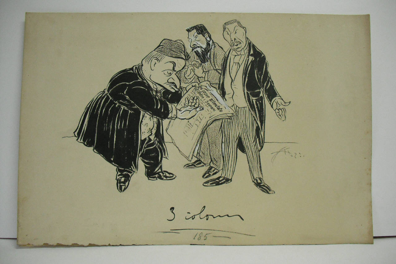 UN VERO DISPIACERE. (disegno) di Mazza, Aldo (1912/03/17 - )