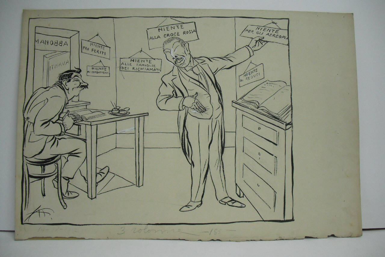 IL VERO PARTITO ECONOMICO. (disegno) di Mazza, Aldo (1912/04/14 - )