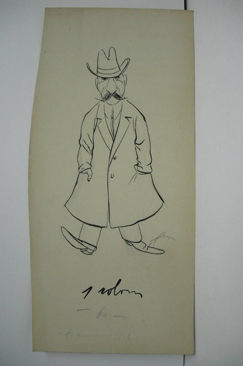 IL DIRETTORE DELLA SOCIETA' DEGLI AUTORI. (disegno) di Mazza, Aldo (1912/04/14 - )