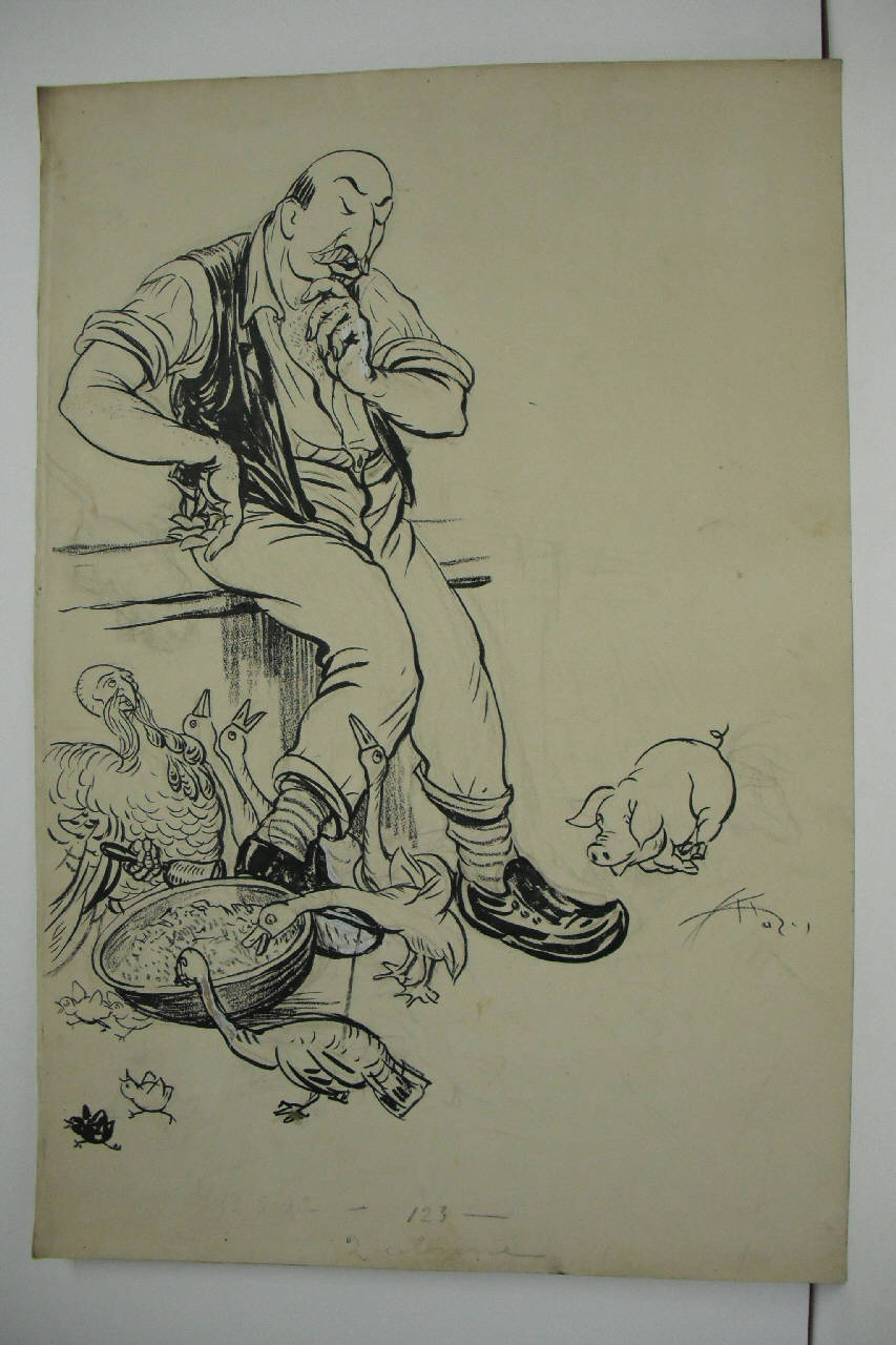 NOTE PARLAMENTARI. (disegno) di Mazza, Aldo (1912/05/12 - )