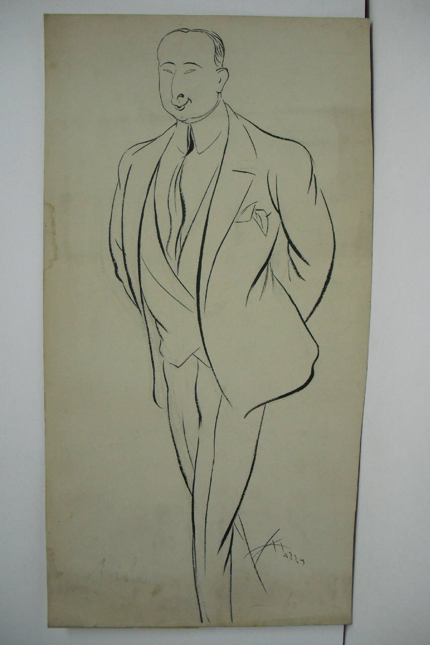 IL CONTE EMANUELE CASTELBARCO. (disegno) di Mazza, Aldo (1912/05/26 - )