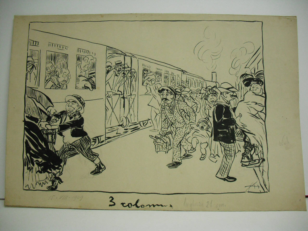 IL FERRAGOSTO DEI POPOLANI E DEI PICCOLI BORGHESI. (disegno) di Mazza, Aldo (1909/08/15 - )