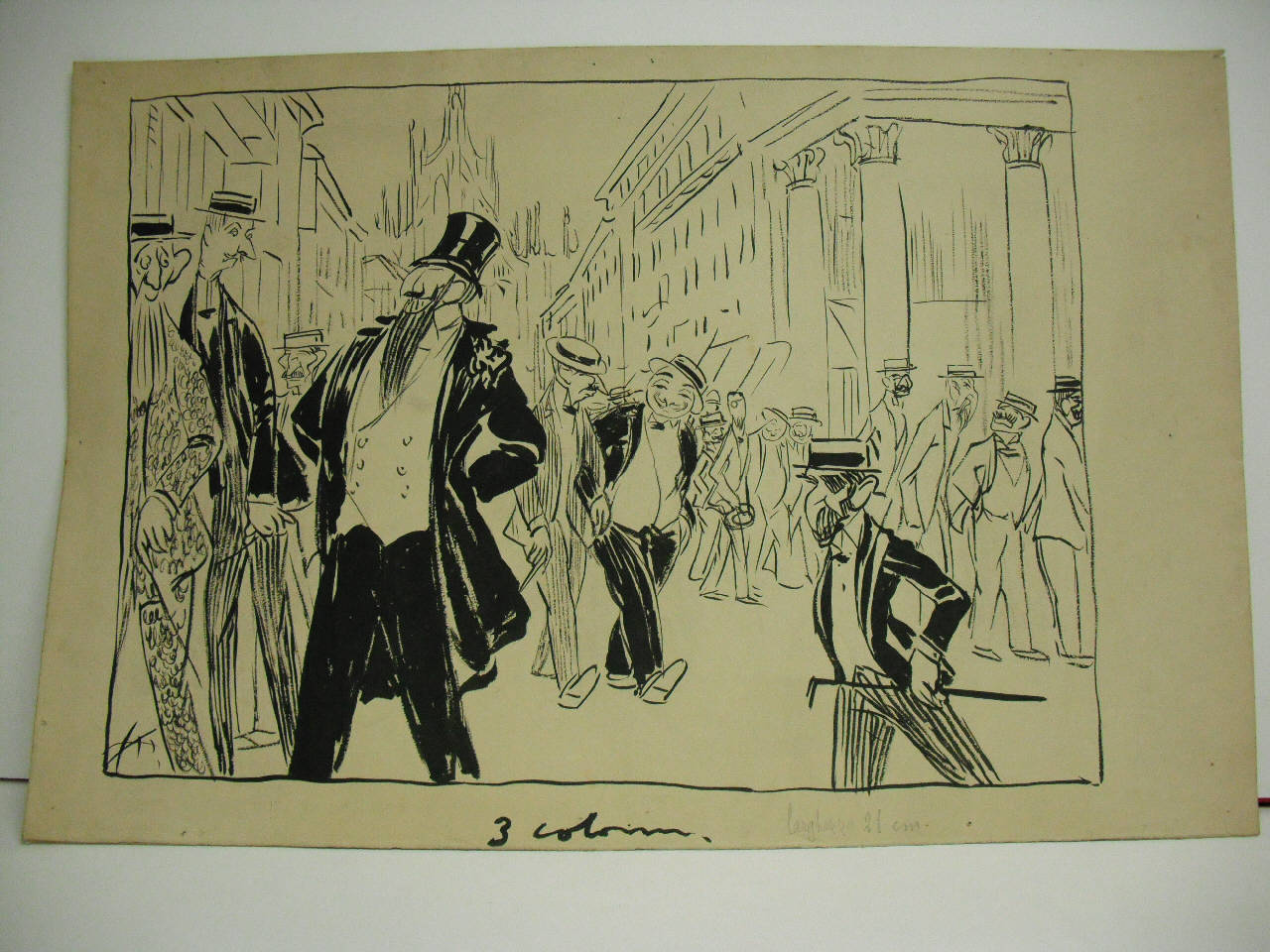 IL FERRAGOSTO DEGLI ELEGANTISSIMI. (disegno) di Mazza, Aldo (1909/08/15 - )