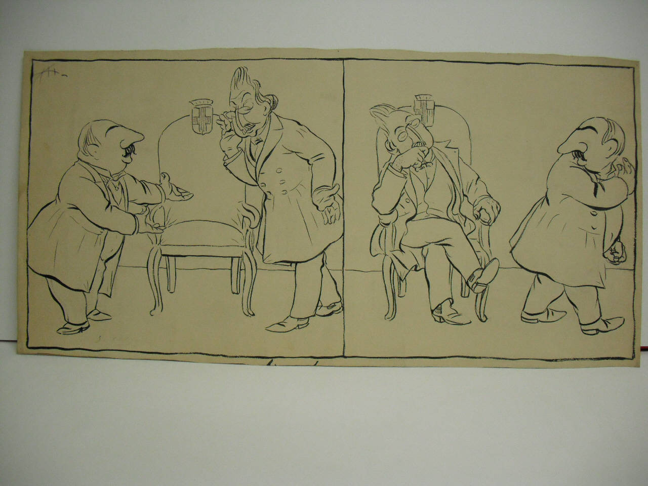 L'ELEZIONE DEL SINDACO - MORPURGO E GABBA. (disegno) di Mazza, Aldo (1909/10/03 - )