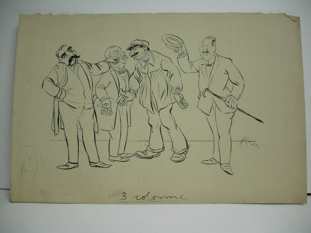 I CONFLITTI DEL SAN MICHELE. Spedizionieri, carrettieri e padroni di casa. (disegno) di Mazza, Aldo (1909/10/03 - )