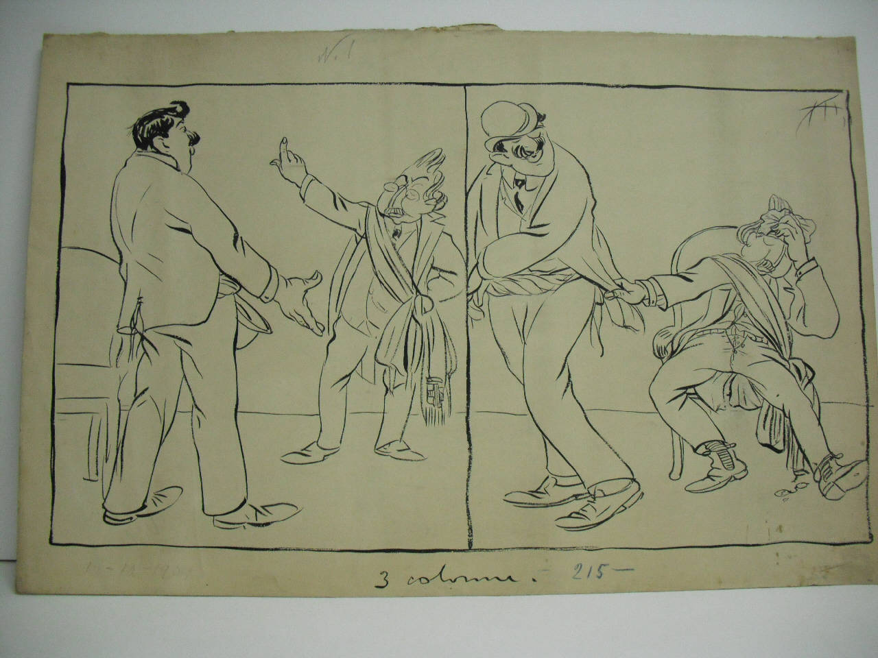 A PALAZZO MARINO. (disegno) di Mazza, Aldo (1909/10/10 - )