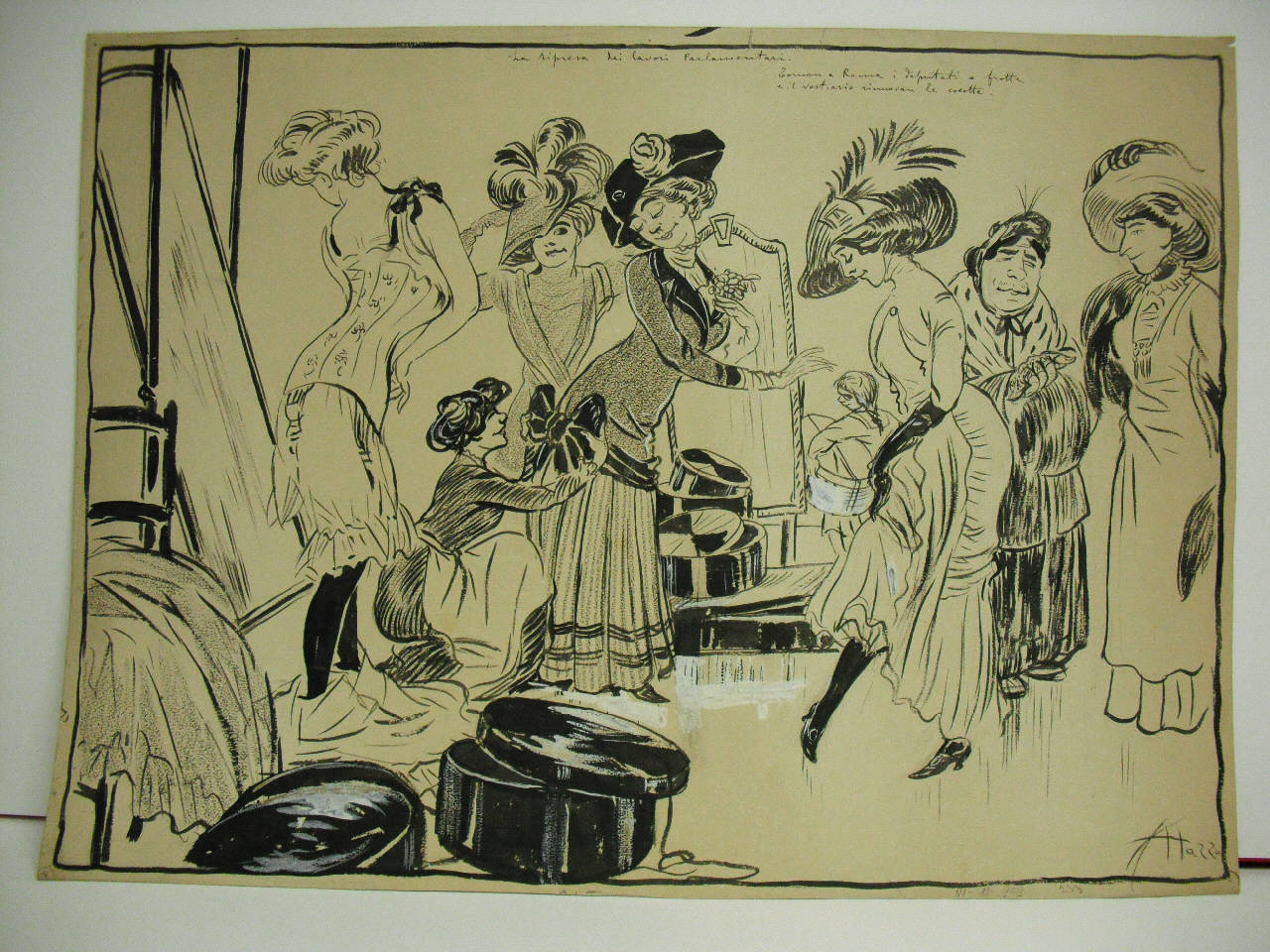 RIPRESA DEI LAVORI PARLAMENTARI. (disegno) di Mazza, Aldo (1909/11/21 - )