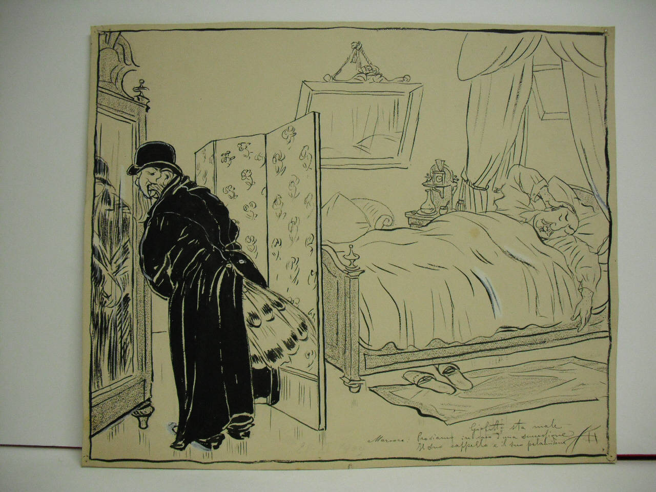 LA SUCCESSIONE DEL MINISTERO - GIOLITTI STA MALE. (disegno) di Mazza, Aldo (1909/11/28 - )