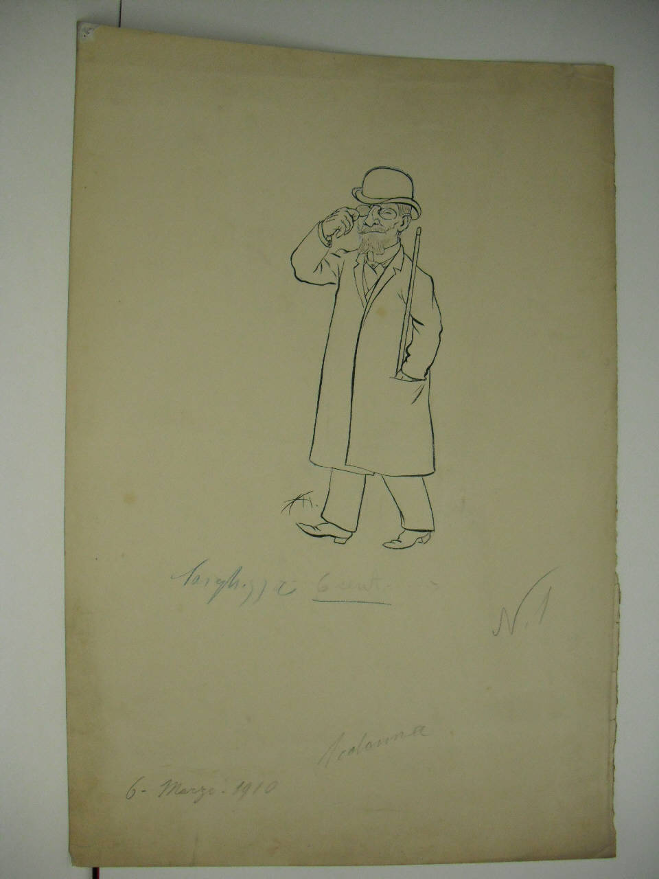 L'AUTORE DELLA "SECCHIA RAPITA". (disegno) di Mazza, Aldo (1910/03/06 - )
