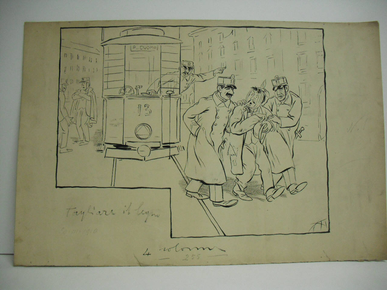 LA NUOVA REGISTRAZIONE PROTRAMVIERI. (disegno) di Mazza, Aldo (1910/03/20 - )