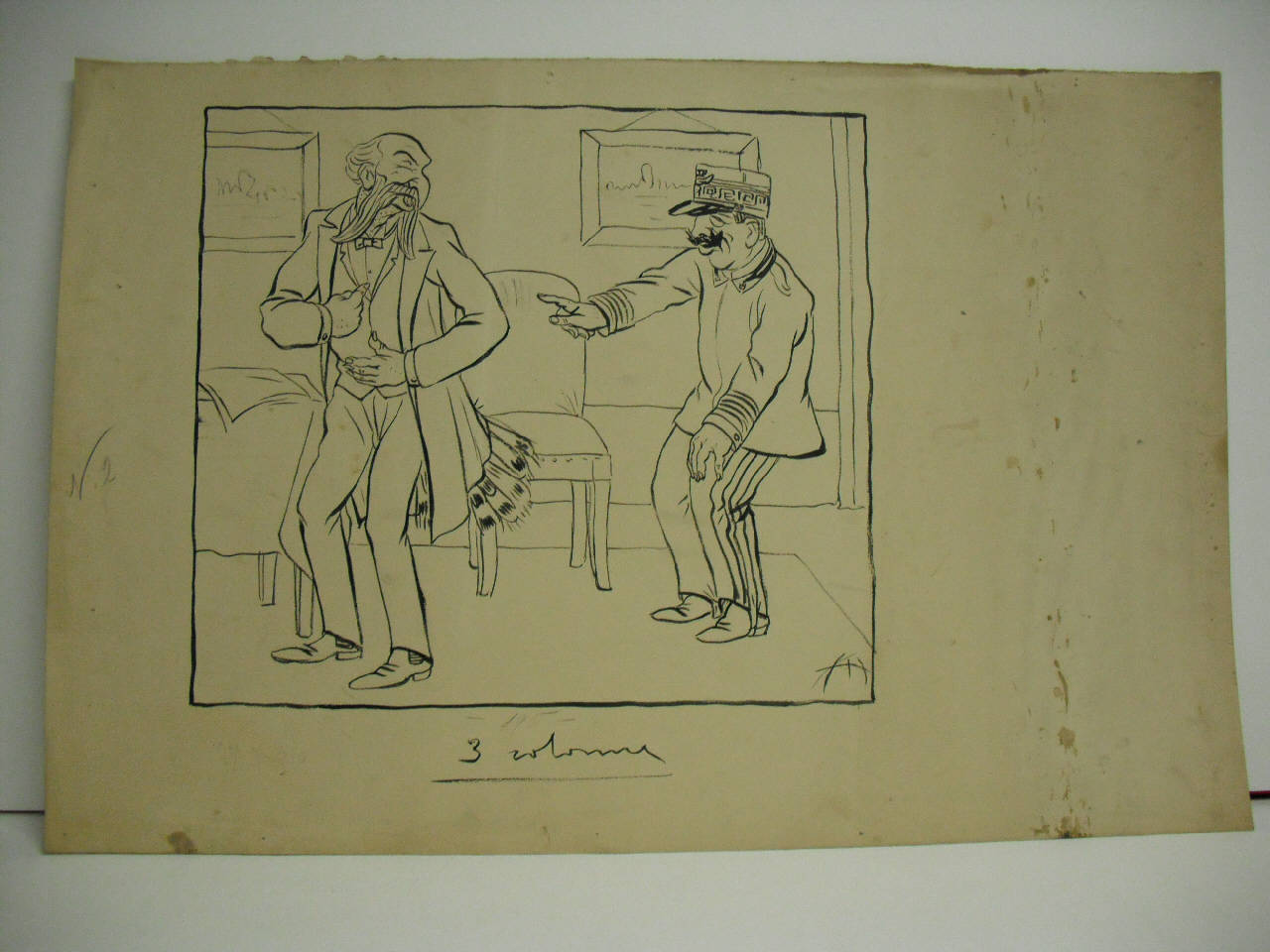 LA CRISI, UNA SOLUZIONE SFUMATA. (disegno) di Mazza, Aldo (1910/03/27 - )