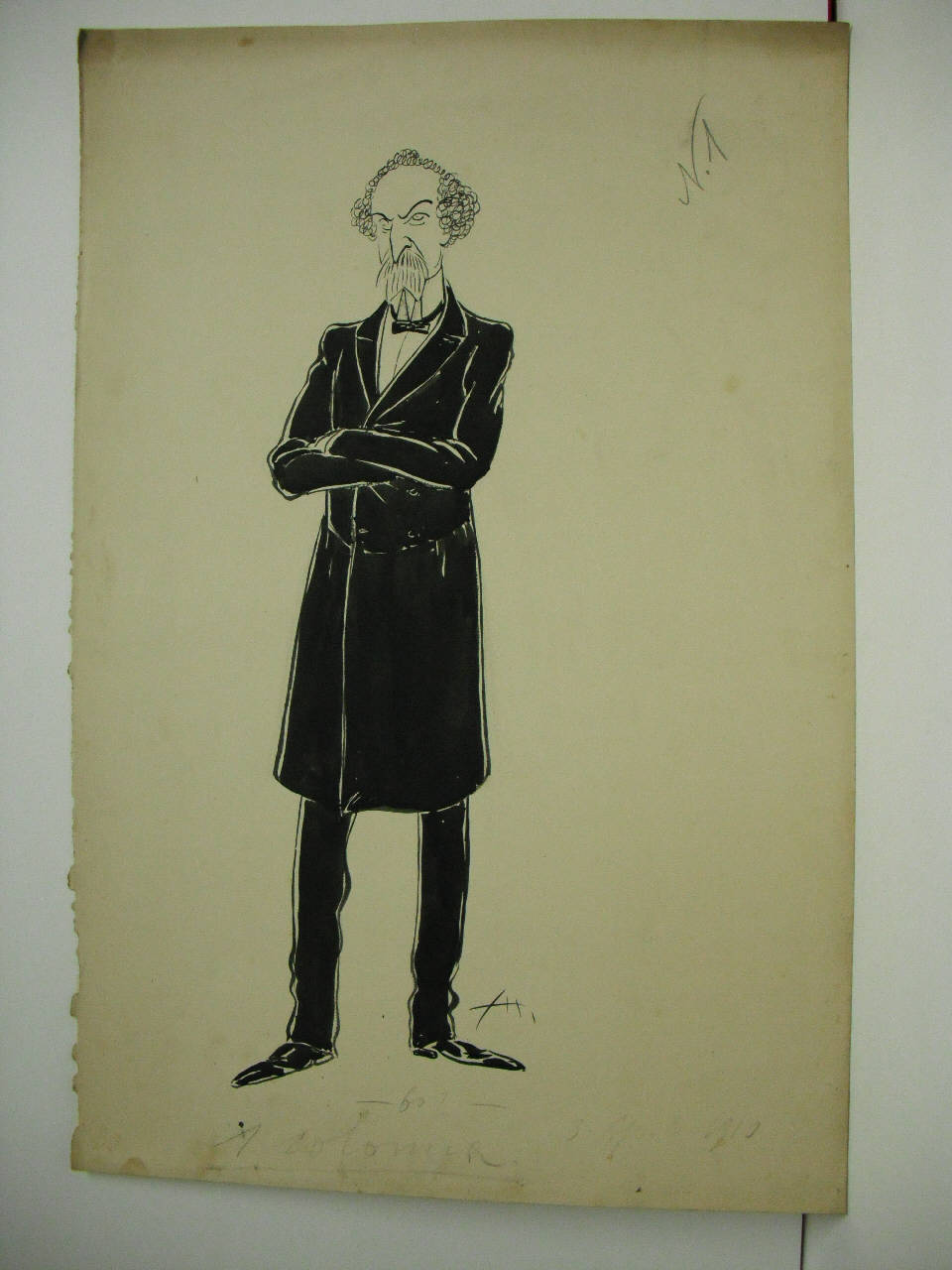 L'ULTIMO FIGURINO DI ENRICO FERRI. Moda argento italiano. (disegno) di Mazza, Aldo (1910/04/03 - )