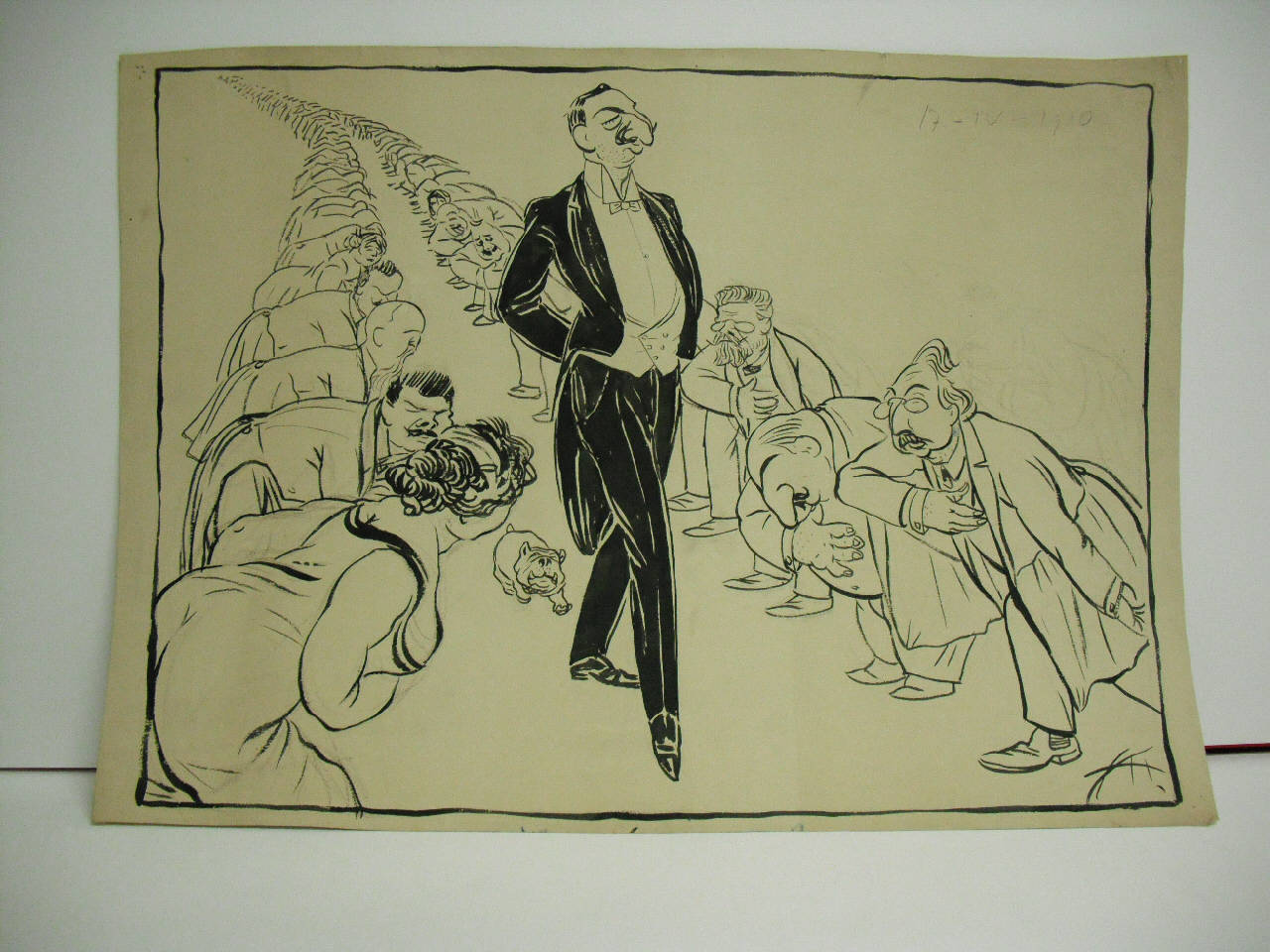 LA QUESTIONE DELLA SCALA. (disegno) di Mazza, Aldo (1910/04/17 - )