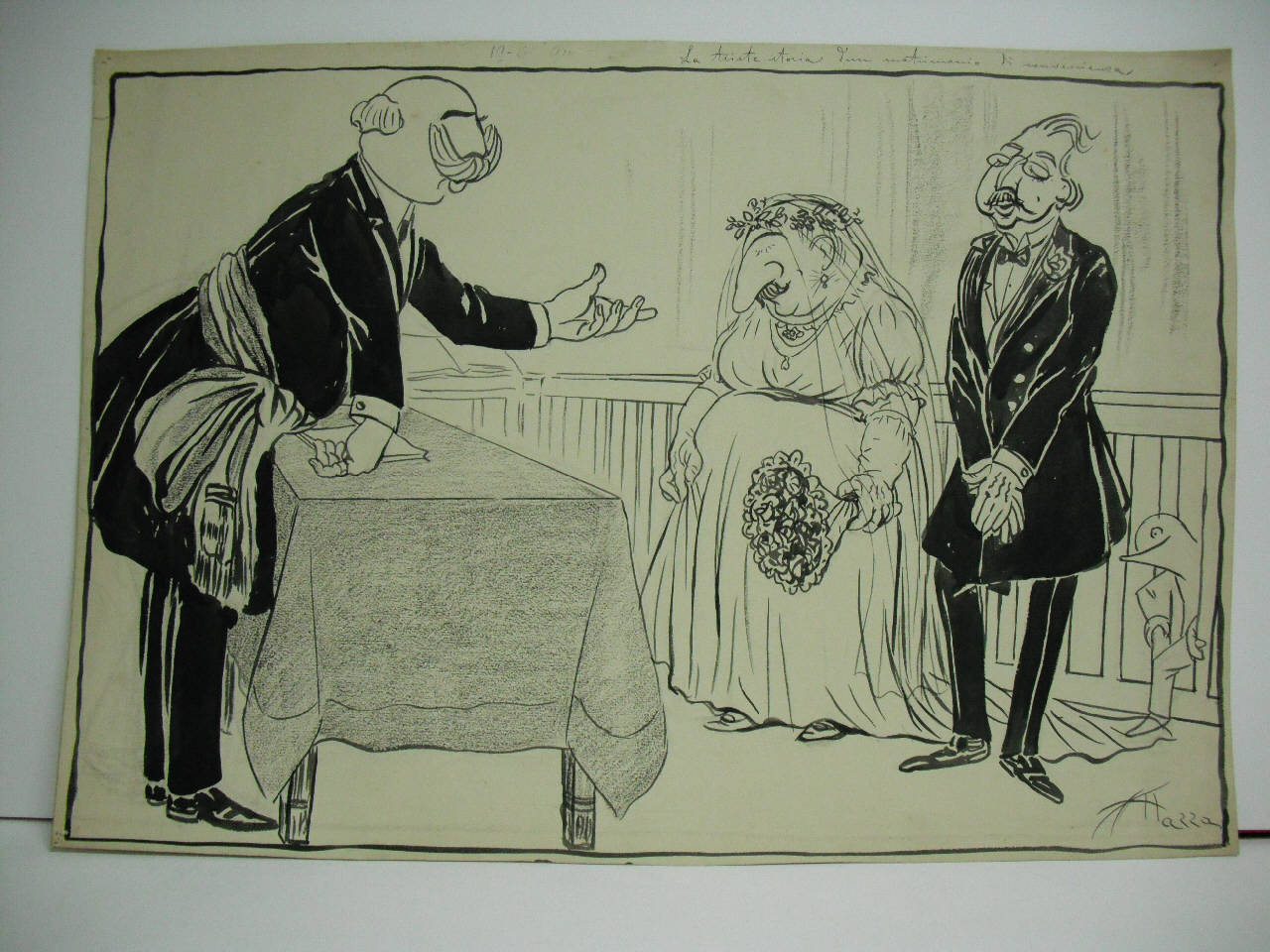 LA TRISTE SORTE DI UN MATRIMONIO DI CONVENIENZA I (disegno) di Mazza, Aldo (1910/06/19 - )