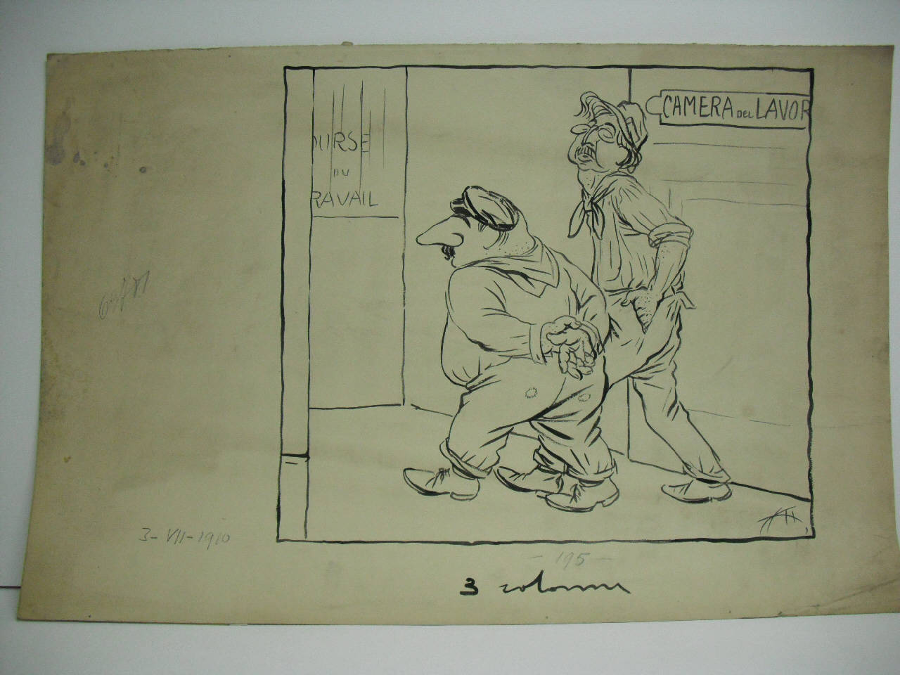I DUE DISOCCUPATI. (disegno) di Mazza, Aldo (1910/07/03 - )