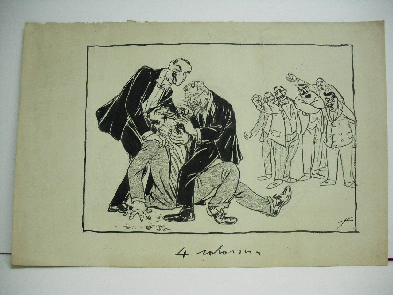 TEATRO ALLA SCLA - l'estremo oltraggio. (disegno) di Mazza, Aldo (1910/07/17 - )