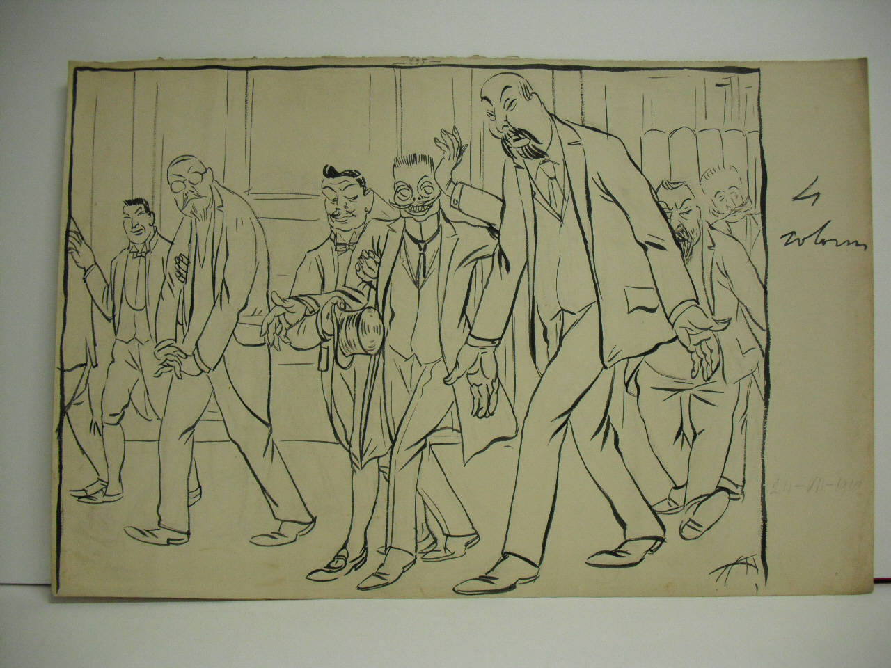 L'ULTIMO ATTO DELLA GIUNTA. (disegno) di Mazza, Aldo (1910/07/24 - )