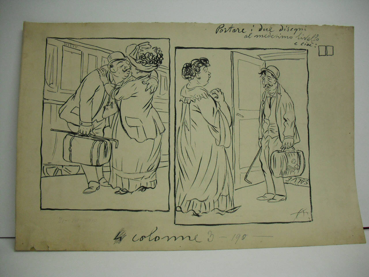 LE CURE DI STAGIONE. (disegno) di Mazza, Aldo (1910/07/31 - )