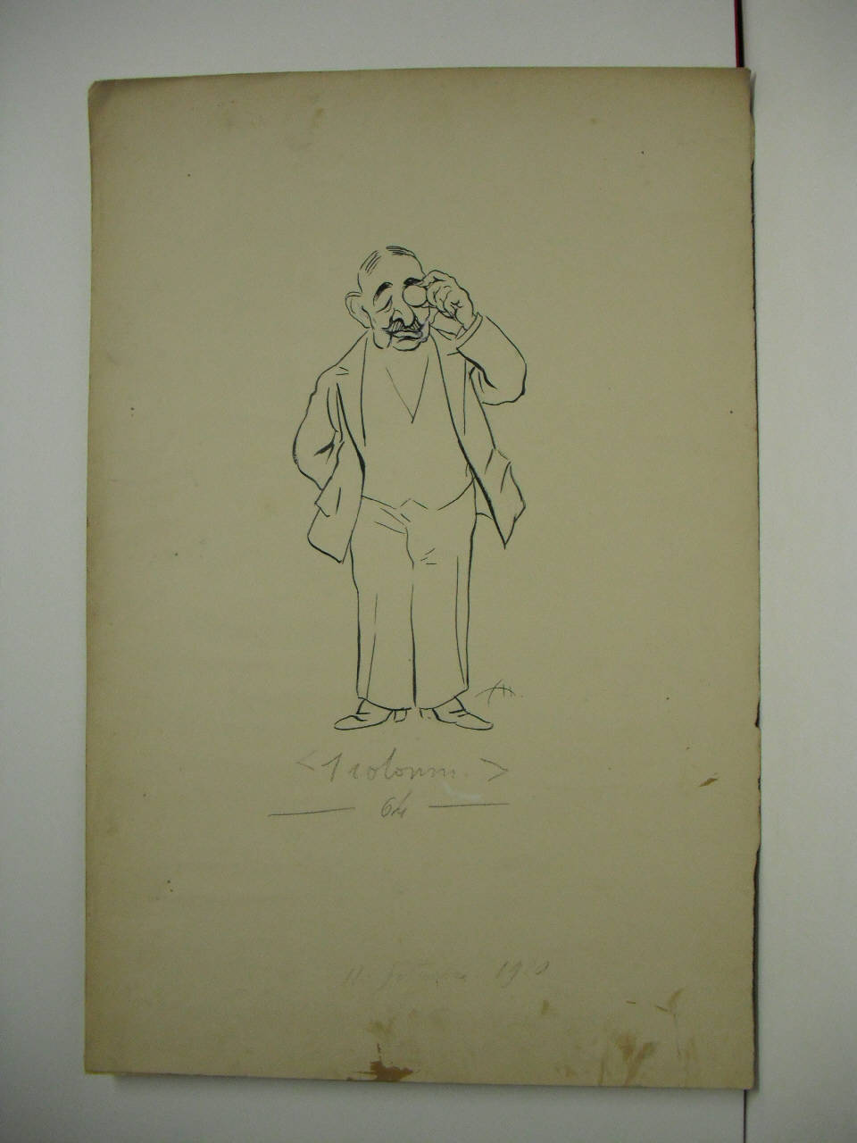 IL PRESIDENTE DEL COMITATO D'AVIAZIONE. (disegno) di Mazza, Aldo (1910/09/11 - )