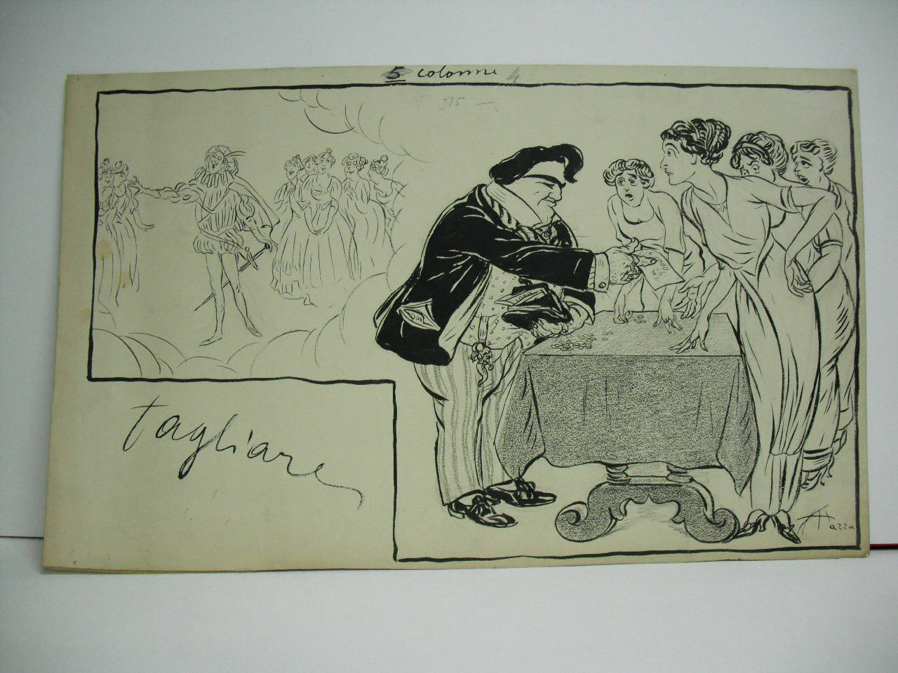 TEMPO GIA' FU. (disegno) di Mazza, Aldo (1910/10/02 - )