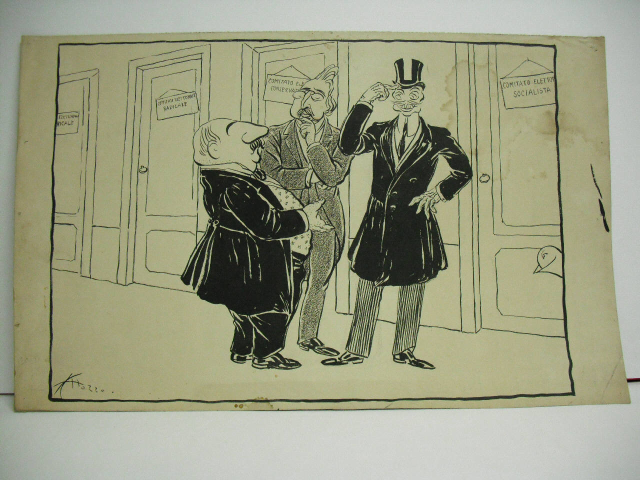 PRODROMI ELETTORALI. (disegno) di Mazza, Aldo (1910/10/30 - )