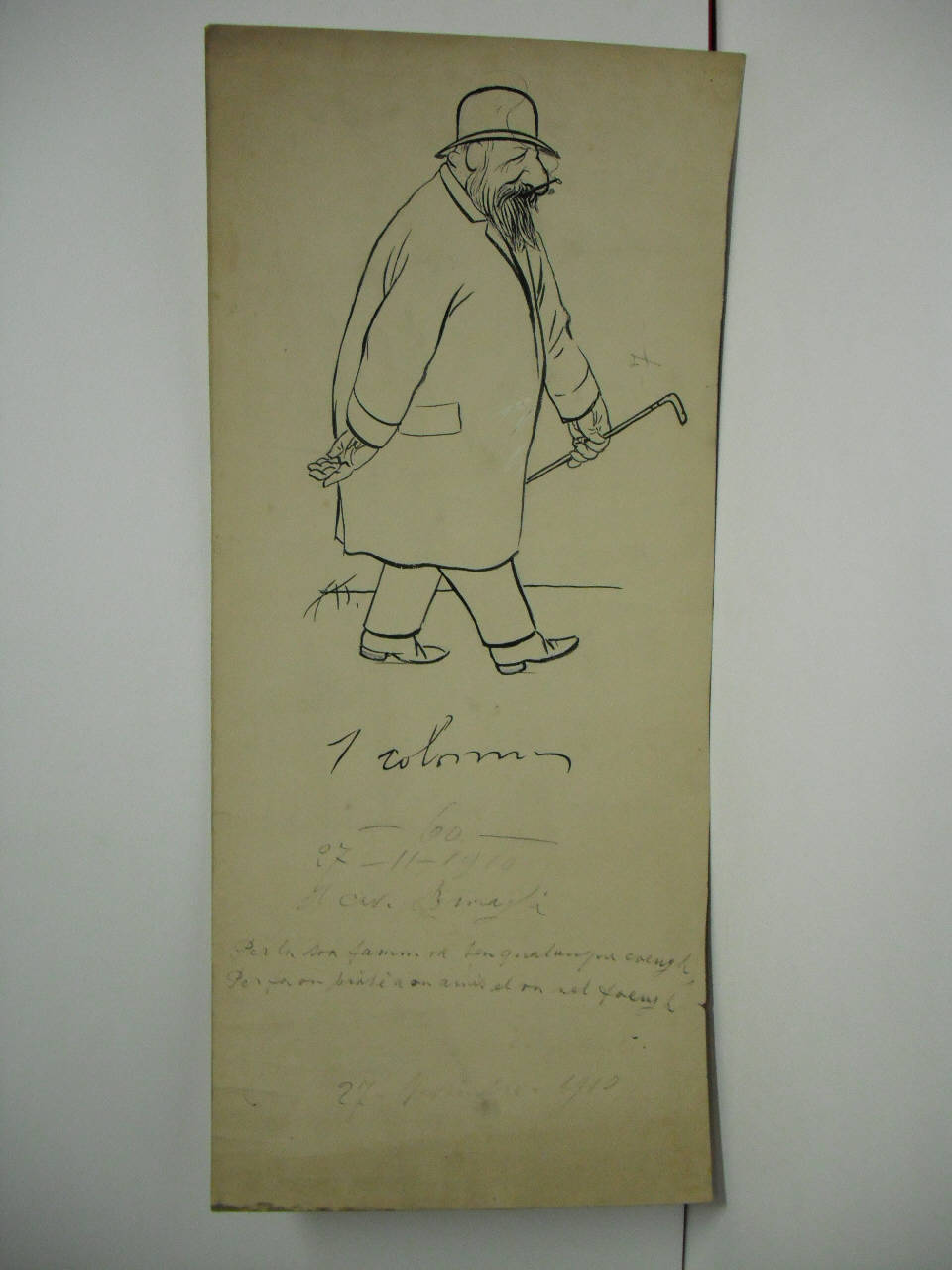 IL CAVALIER BINAGHI. (disegno) di Mazza, Aldo (1910/11/27 - )