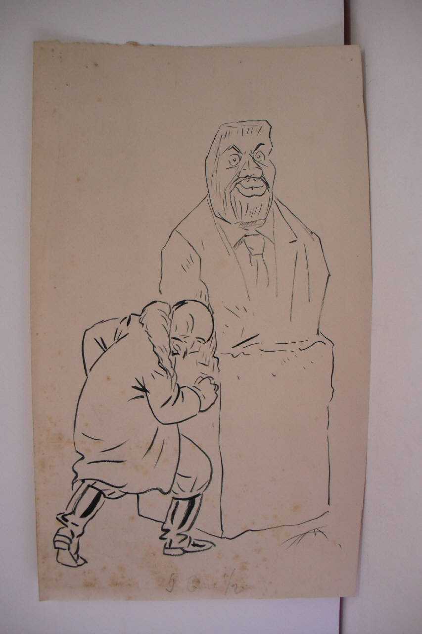 LENIN CONTRO TURATI. (disegno) di Mazza, Aldo (1921/01/09 - )
