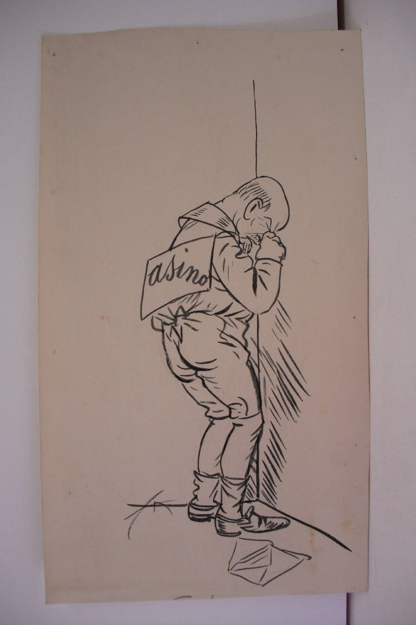 FILIPPETTI E LE CONDOGLIANZE PER L'ARCIVESCOVO. (disegno) di Mazza, Aldo (1921/02/13 - )