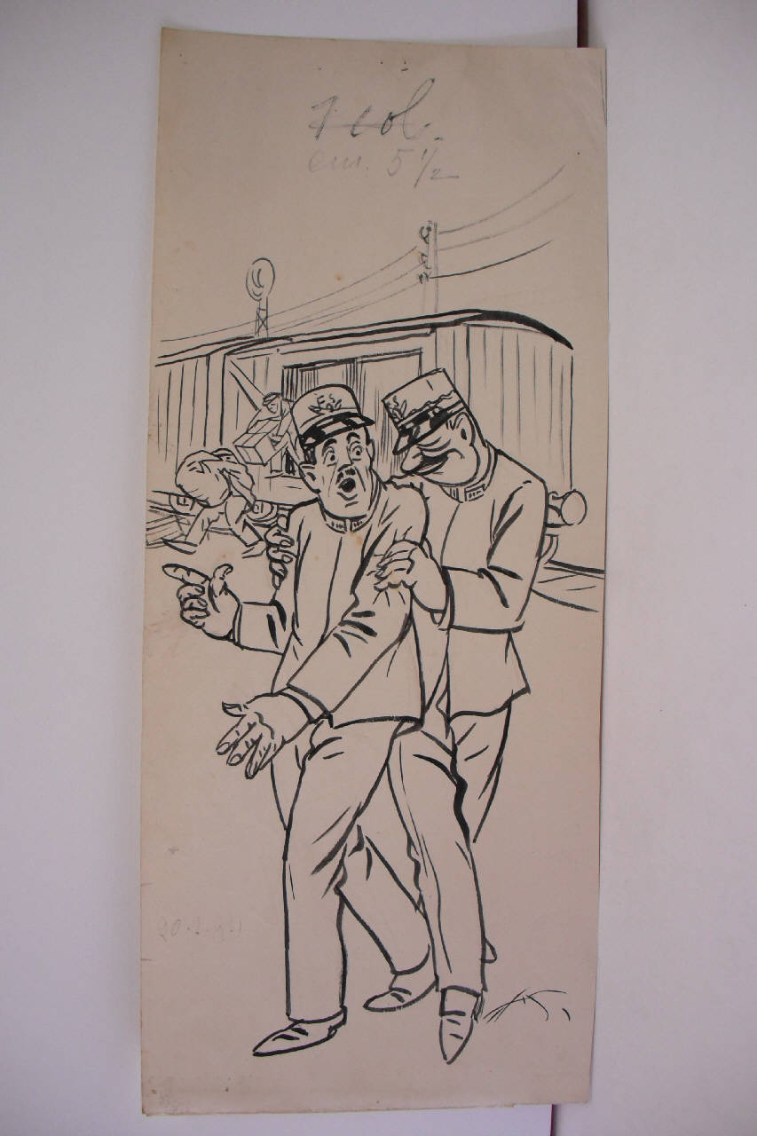 IL TELEGRAMMA DI S. M. PER CARUSO. (disegno) di Mazza, Aldo (1921/02/27 - )