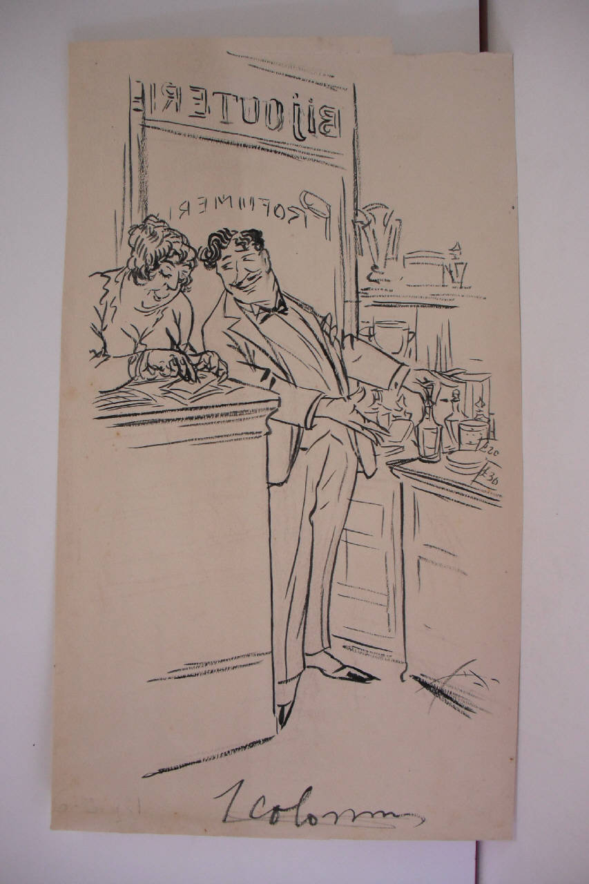 "DE MINIMIS" ovvero LA TASSA SUL LUSSO. (disegno) di Mazza, Aldo (1921/03/06 - )