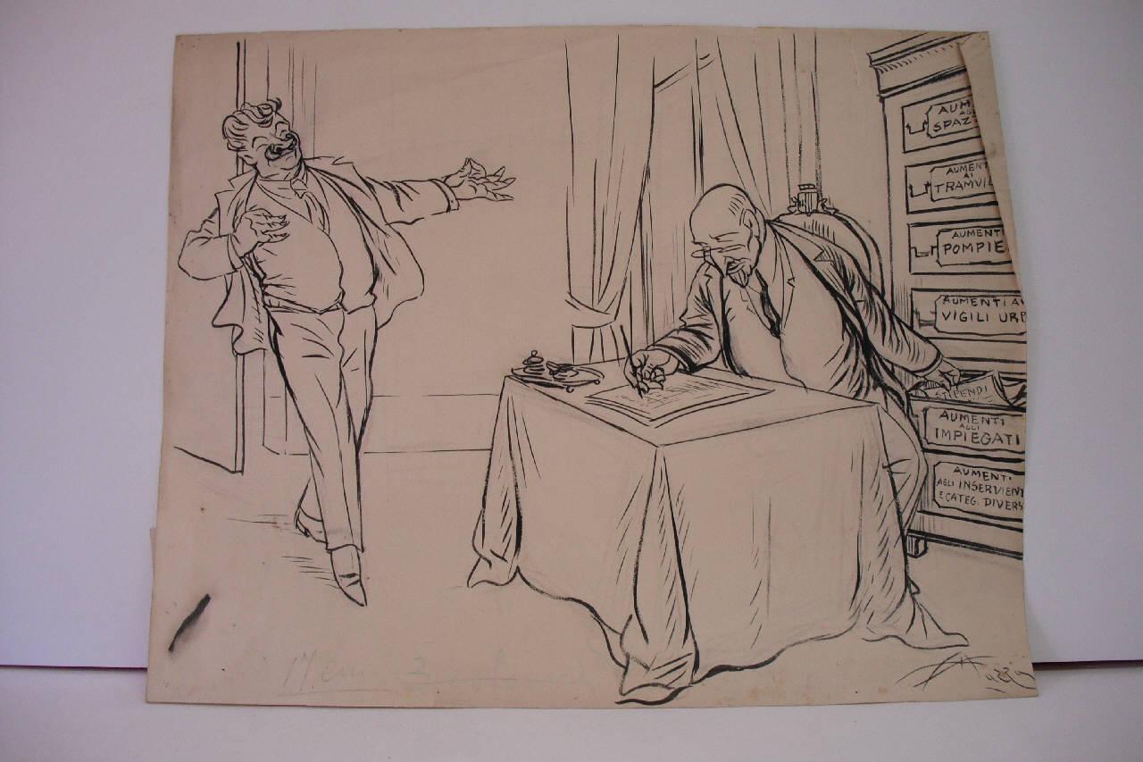 UNA VITTORIA UN PO' CARA. (disegno) di Mazza, Aldo (1921/05/22 - )