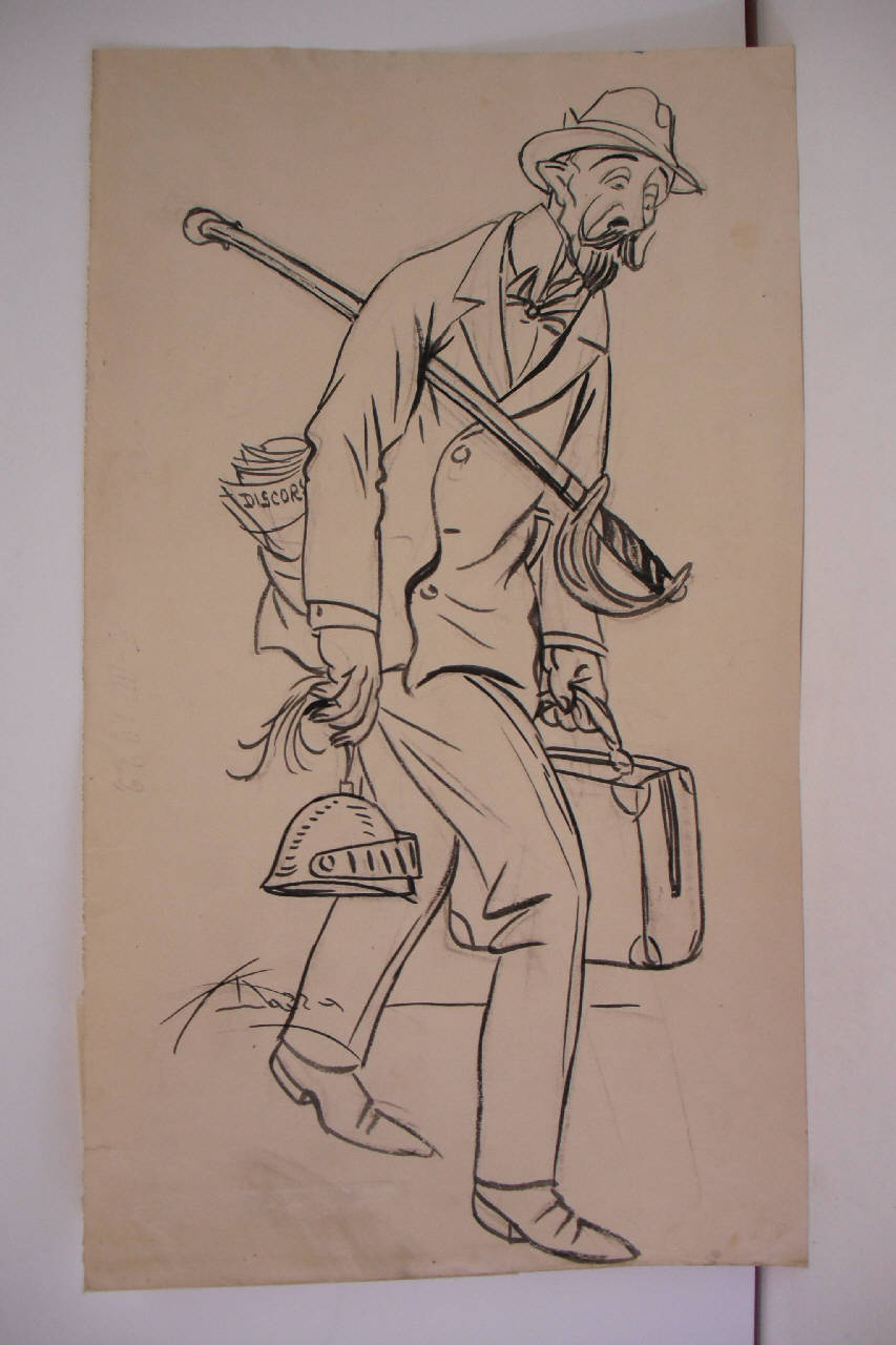 UN REDUCE. (disegno) di Mazza, Aldo (1922/03/05 - )