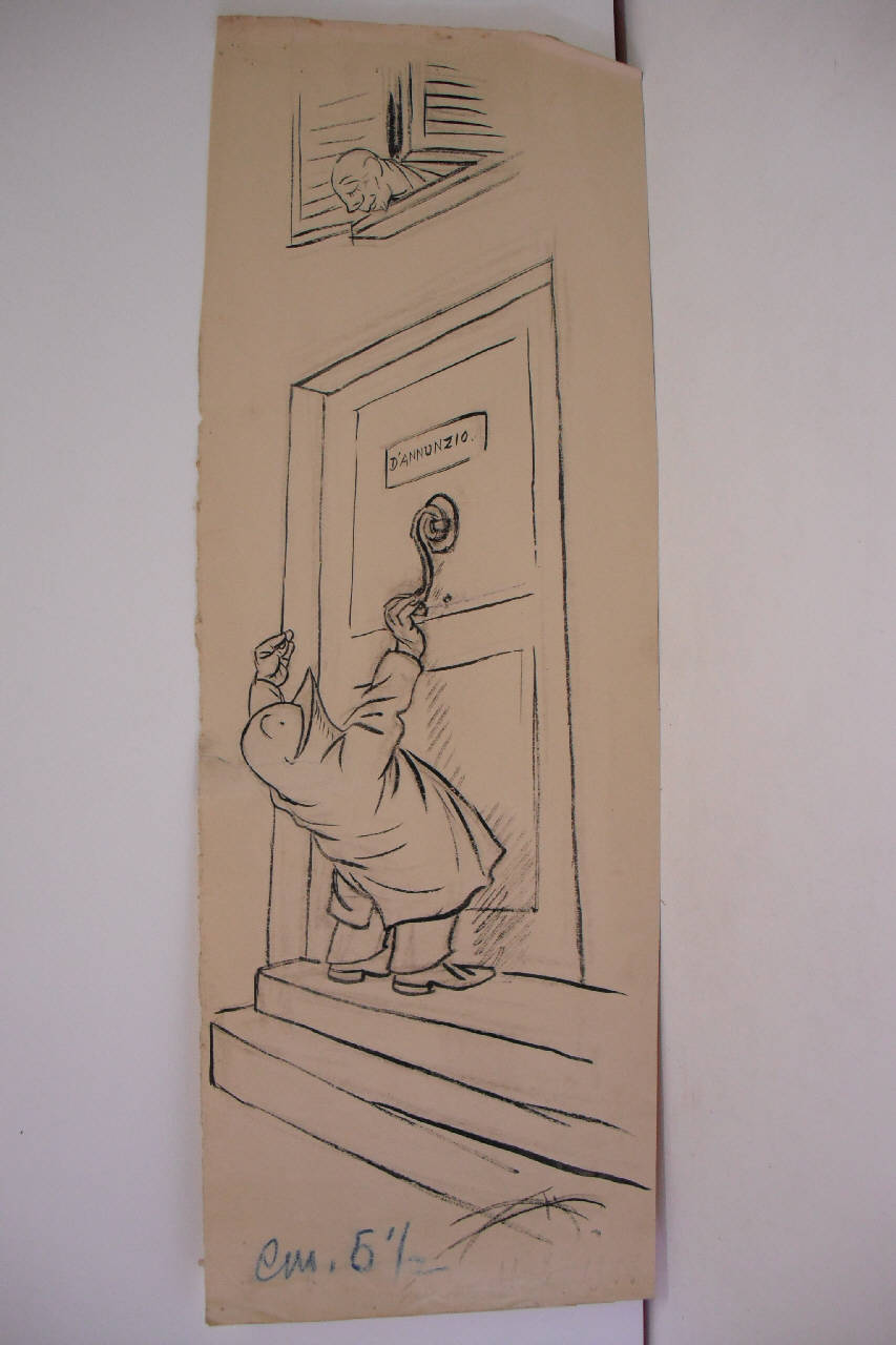 UNA VISITA A GARDONE. (disegno) di Mazza, Aldo (1922/06/04 - )