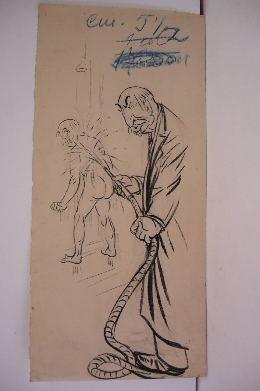 GIOLITTI E CLEMENCEAU A VICHY. (disegno) di Mazza, Aldo (1922/07/30 - )