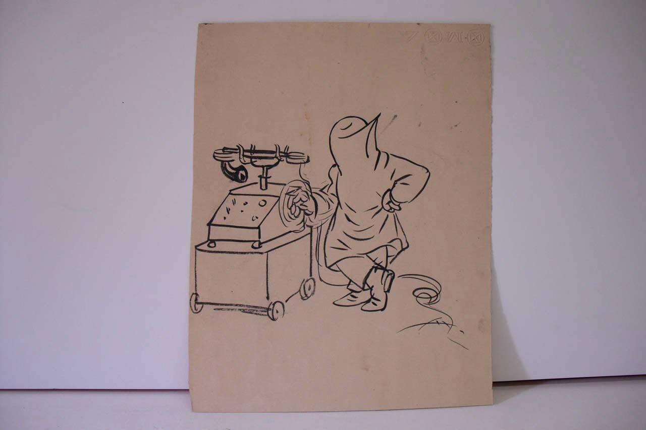 ALLENAMENTO MUSICALE. (disegno) di Mazza, Aldo (1923/07/01 - )