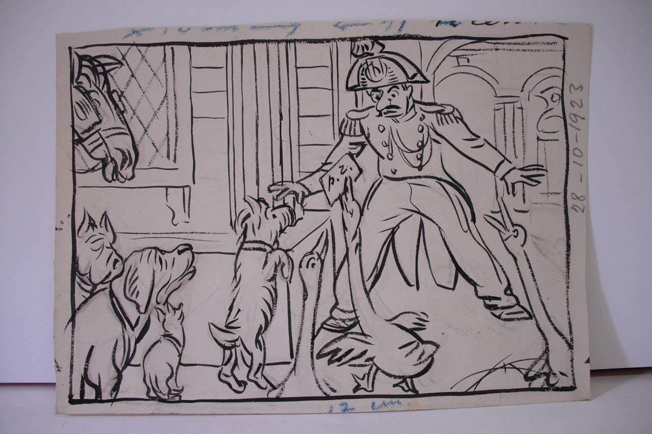 UNA COMMISSIONE DAL PREFETTO ZOOFILO. (disegno) di Mazza, Aldo (1923/10/28 - )