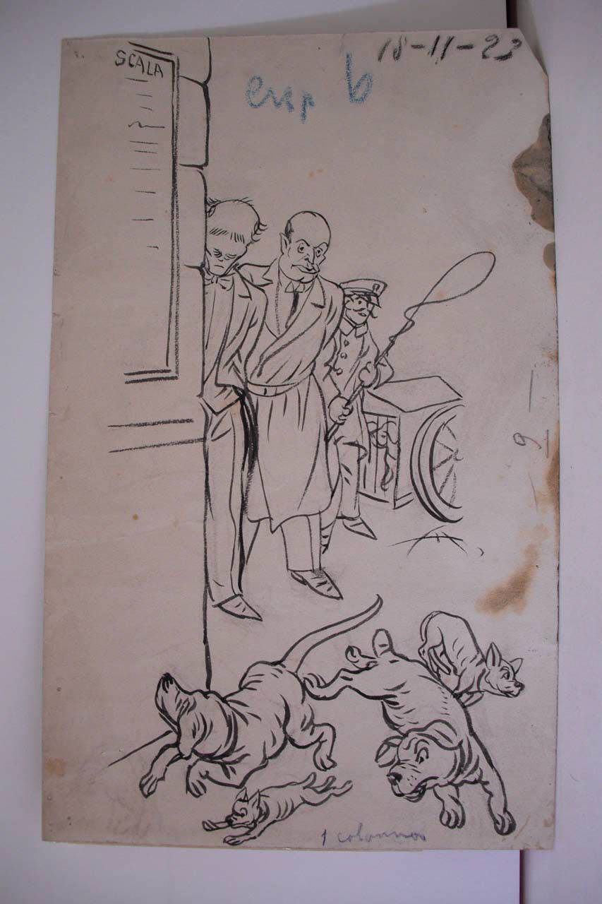 LA FINE DELLE POLEMICHE SCALIGERE. (disegno) di Mazza, Aldo (1923/11/18 - )