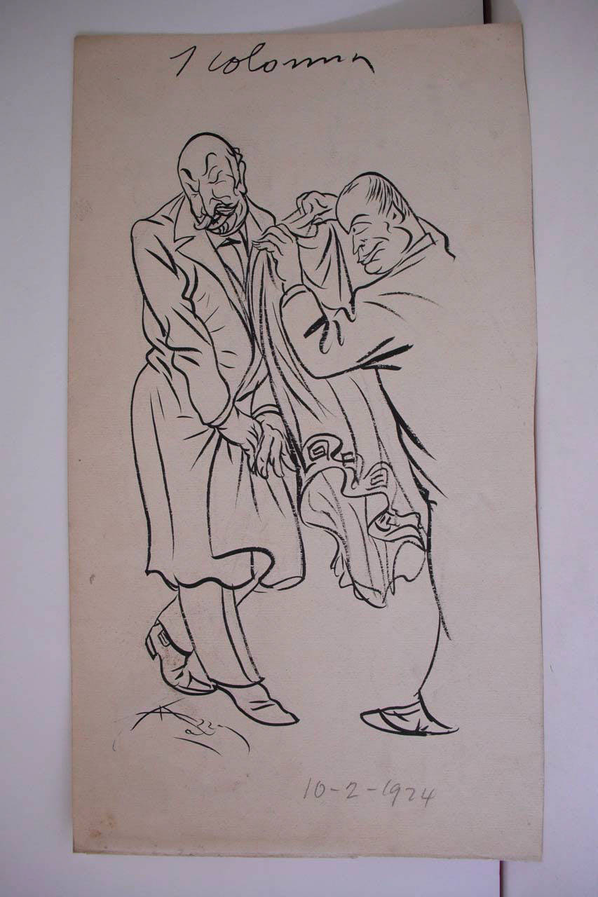 GIOLITTI RIFIUTA L'OFFERTA DEL LATICLAVIO. (disegno) di Mazza, Aldo (1924/02/10 - )