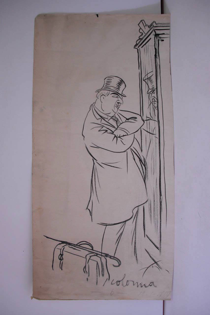 BOLLETTINO PREFETTIZIO SETTIMANALE. (disegno) di Mazza, Aldo (1919/01/12 - )