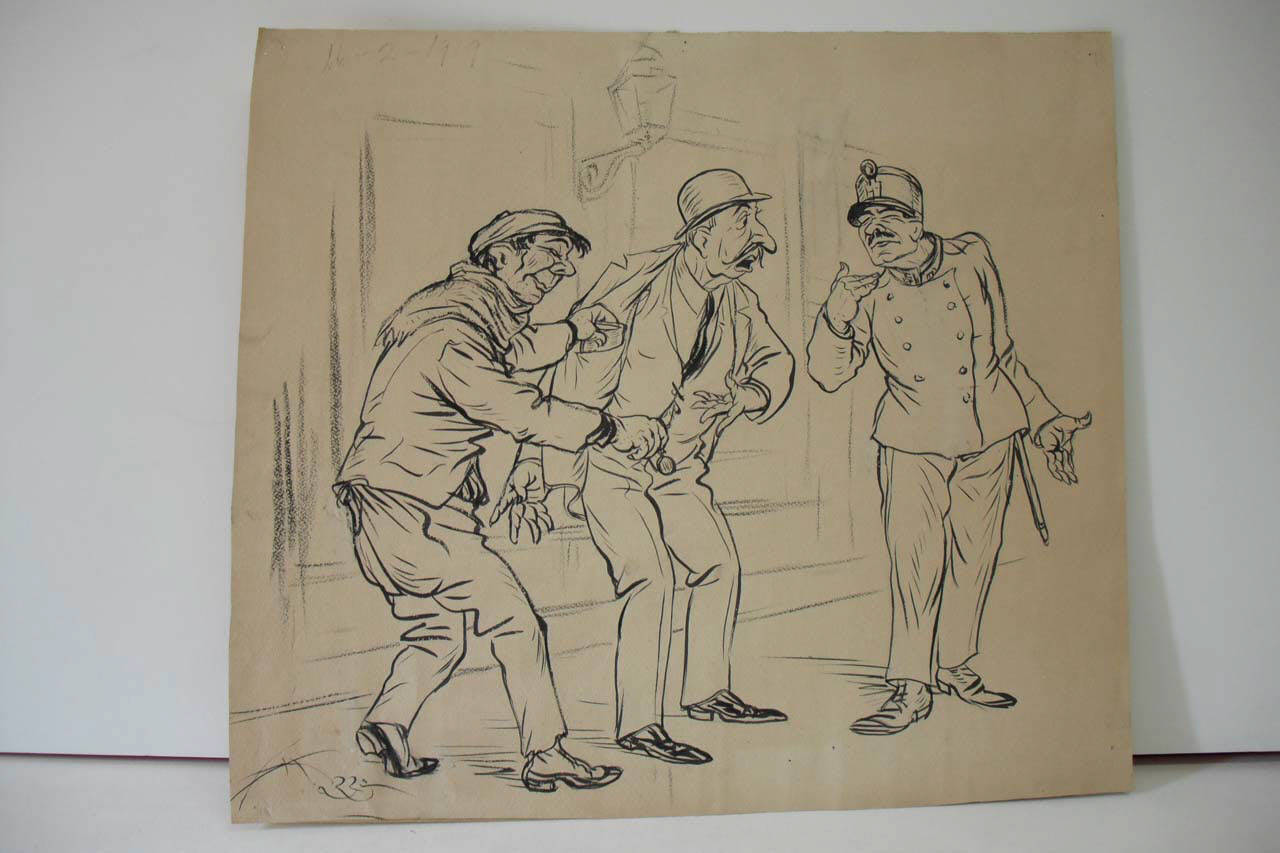 PUBBLICA SICUREZZA. (disegno) di Mazza, Aldo (1919/02/16 - )