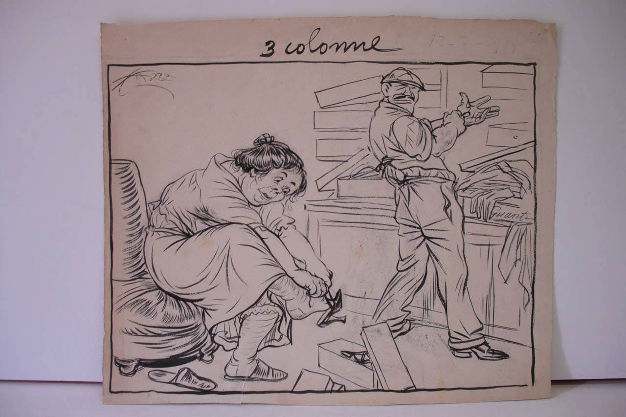 PRIMI EFFETTI DEL CALMIERE. (disegno) di Mazza, Aldo (1919/07/13 - )