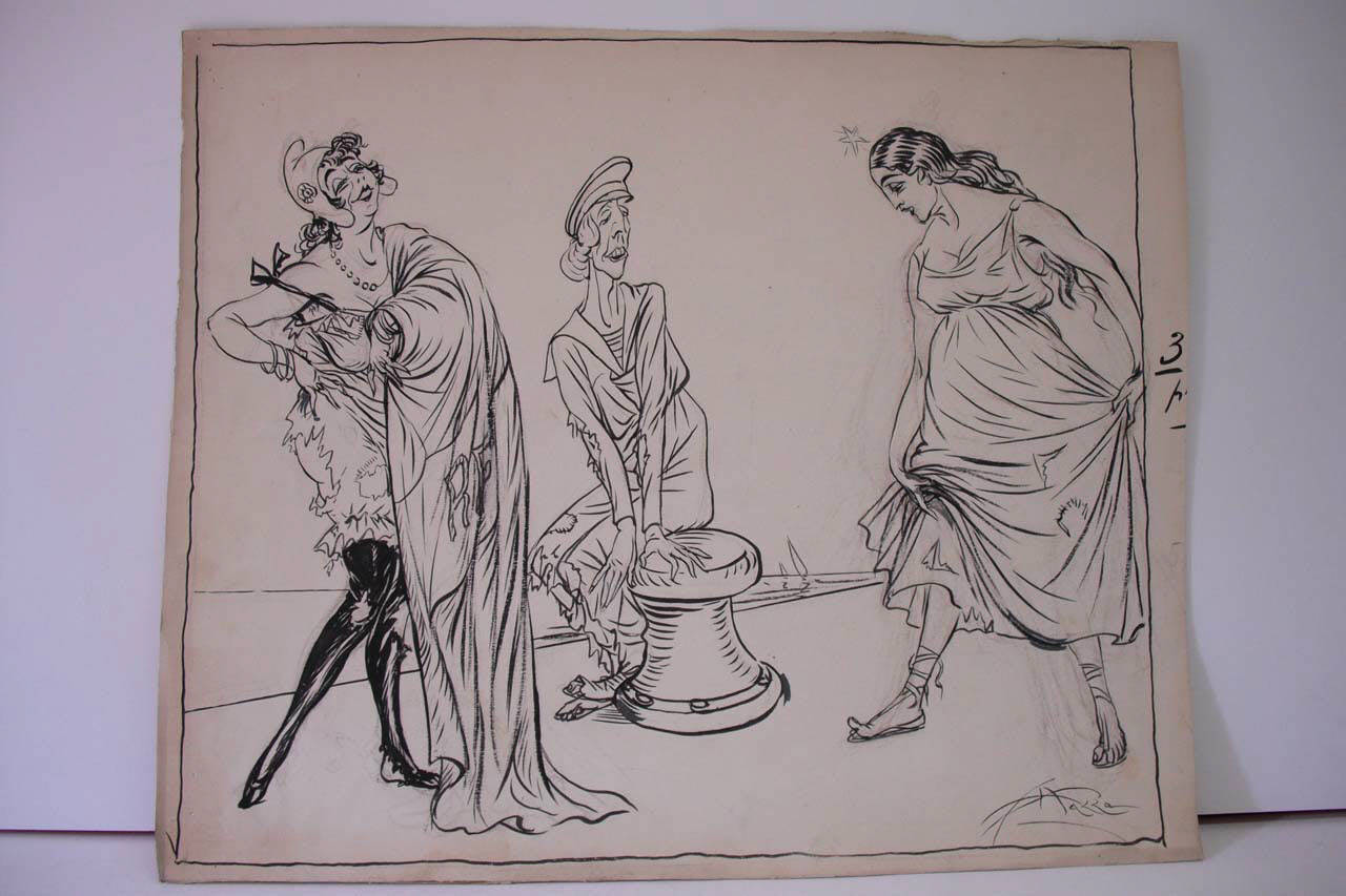PER AVER CREDITO ALL'ESTERO. (disegno) di Mazza, Aldo (1919/10/05 - )
