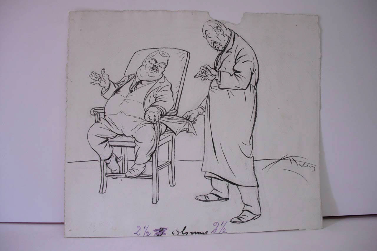 DOPO IL DISCORSO DI DRONERO. (disegno) di Mazza, Aldo (1919/10/19 - )