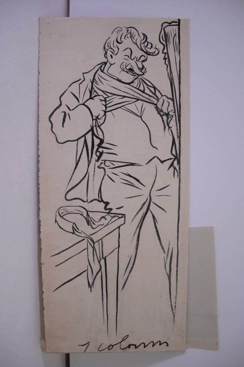 FIGURINO SOCIALISTA ovvero L'INVOLUCRO FA IL SOCIALISTA. (disegno) di Mazza, Aldo (1919/12/07 - )