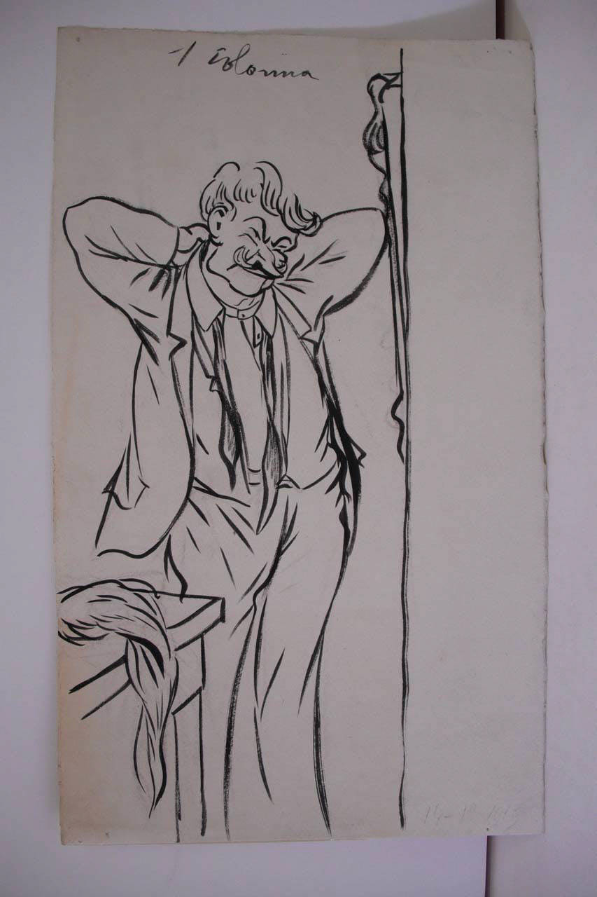 LA MODA DI CALDARA. (disegno) di Mazza, Aldo (1919/12/14 - )