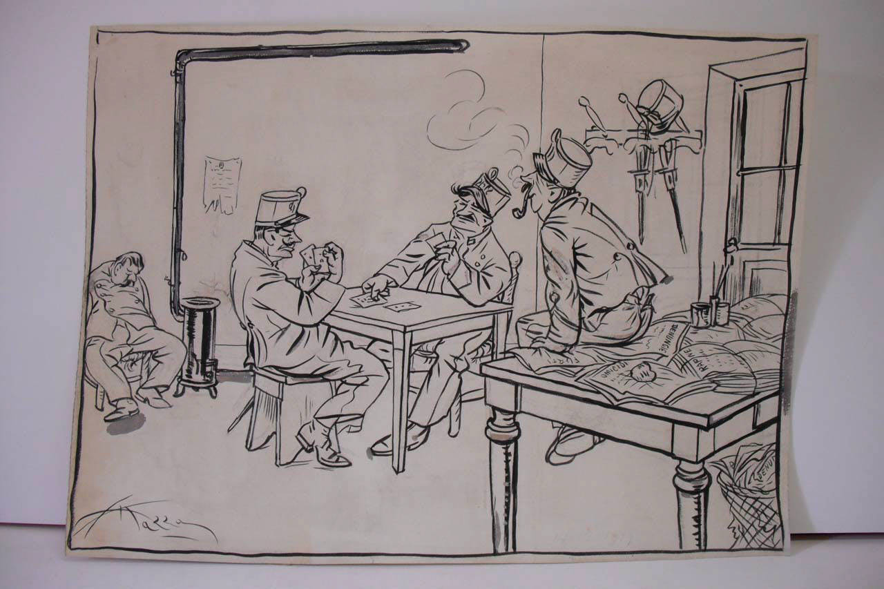 CRONACA CITTADINA. (disegno) di Mazza, Aldo (1919/12/14 - )