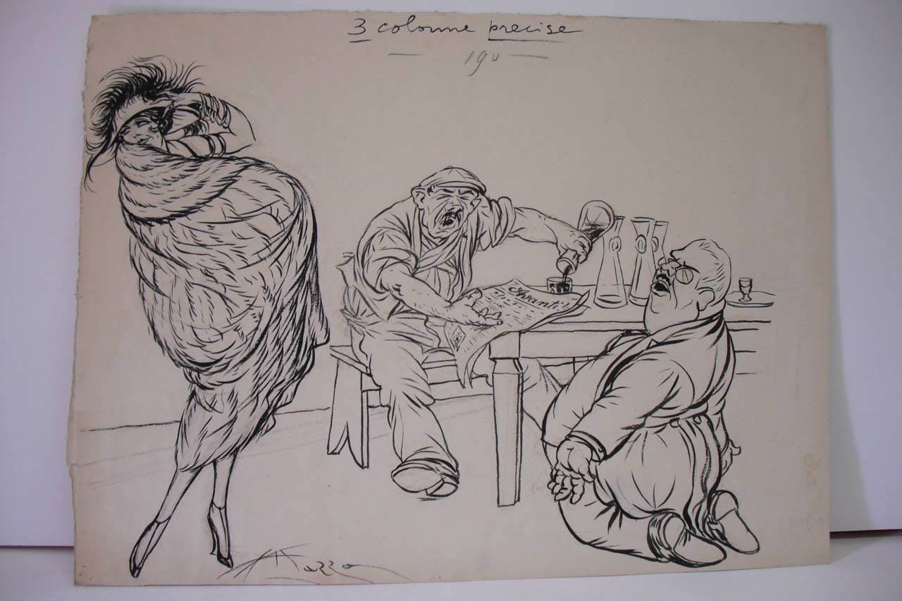 LE ESORTAZIONI DI NITTI. (disegno) di Mazza, Aldo (1919/12/21 - )