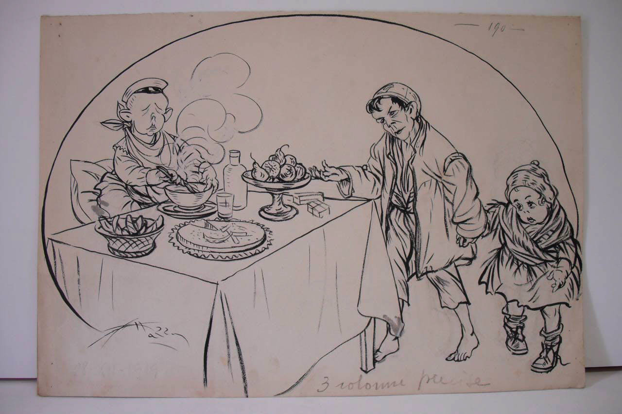 I BIMBI DI VIENNA IN ITALIA. (disegno) di Mazza, Aldo (1919/12/28 - )