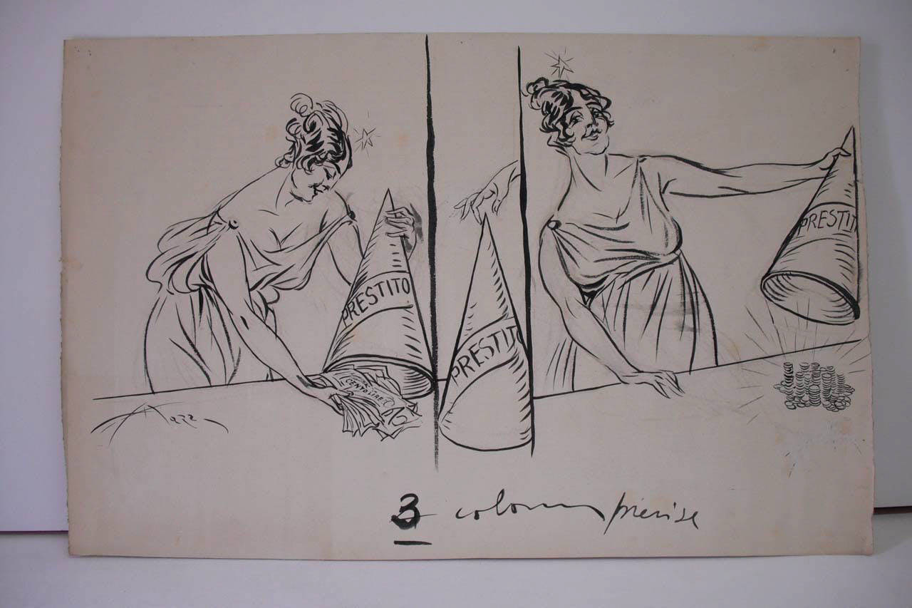 SOTTOSCRIVETE. (disegno) di Mazza, Aldo (1920/01/11 - )