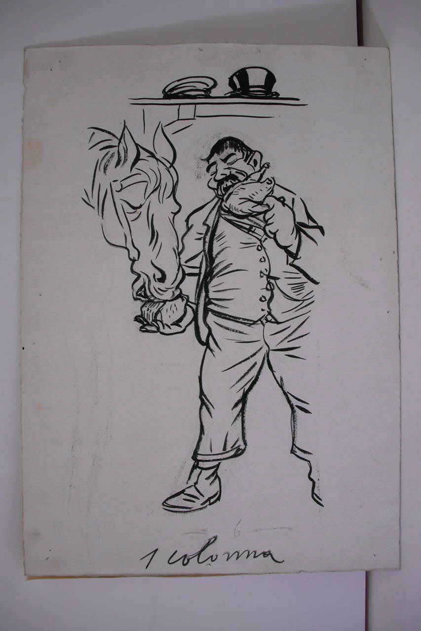 SCIOPERO DEI BRUMISTI. (disegno) di Mazza, Aldo (1920/04/18 - )